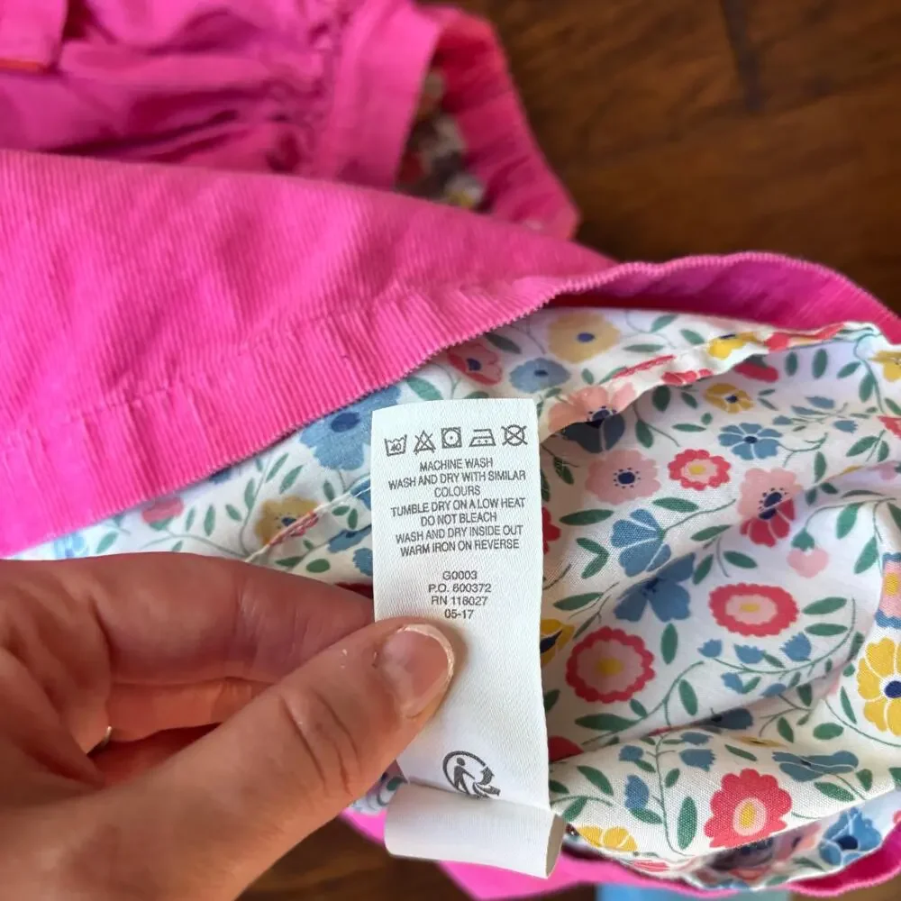Mini Boden Girls Pink Corduroy Skirt Sz 7-8Y Barbie Spring Summer - Picture 4 of 8
